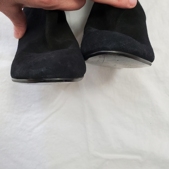 Nine West Black Suede Leather Slouch Heeled Boots - Picture 5 of 8